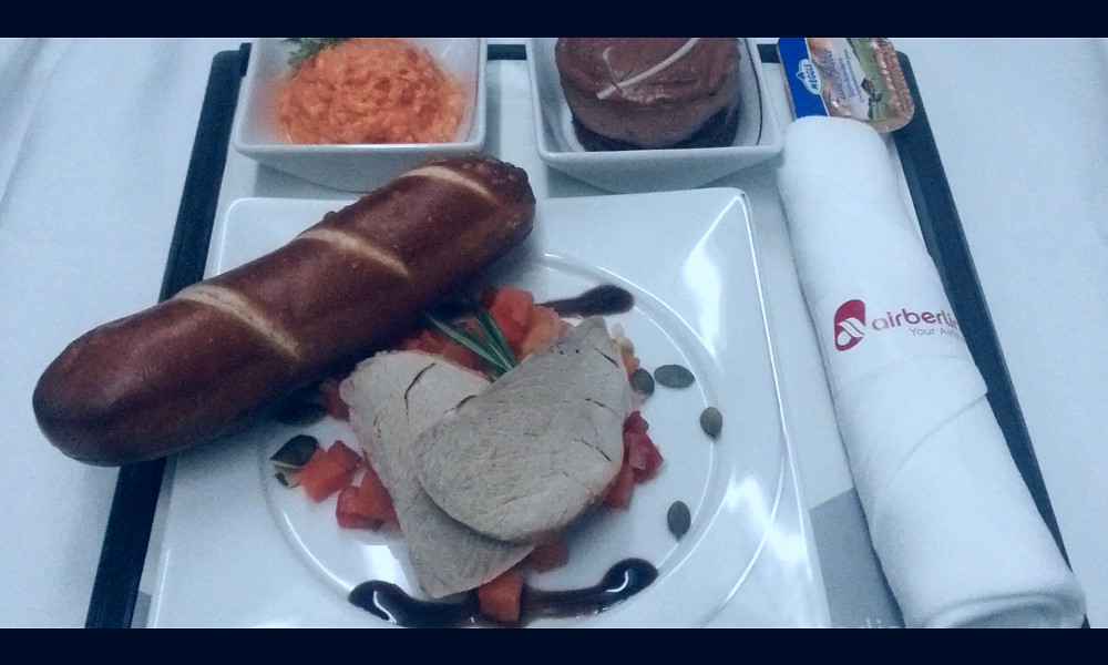 air berlin business class meals