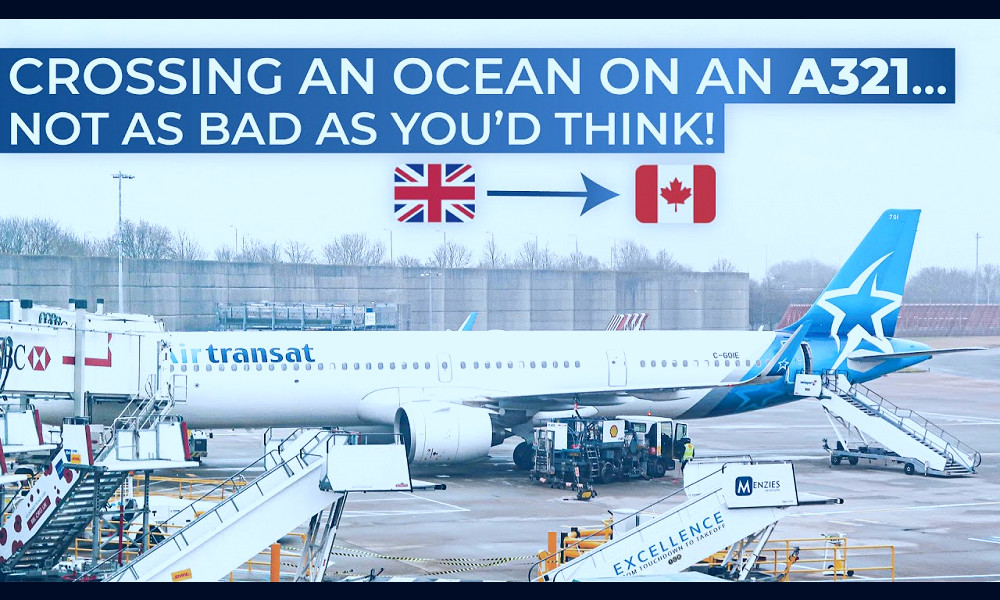 TRIPREPORT | Air Transat (ECONOMY) | London Gatwick - Toronto Pearson |  Airbus A321LR - YouTube