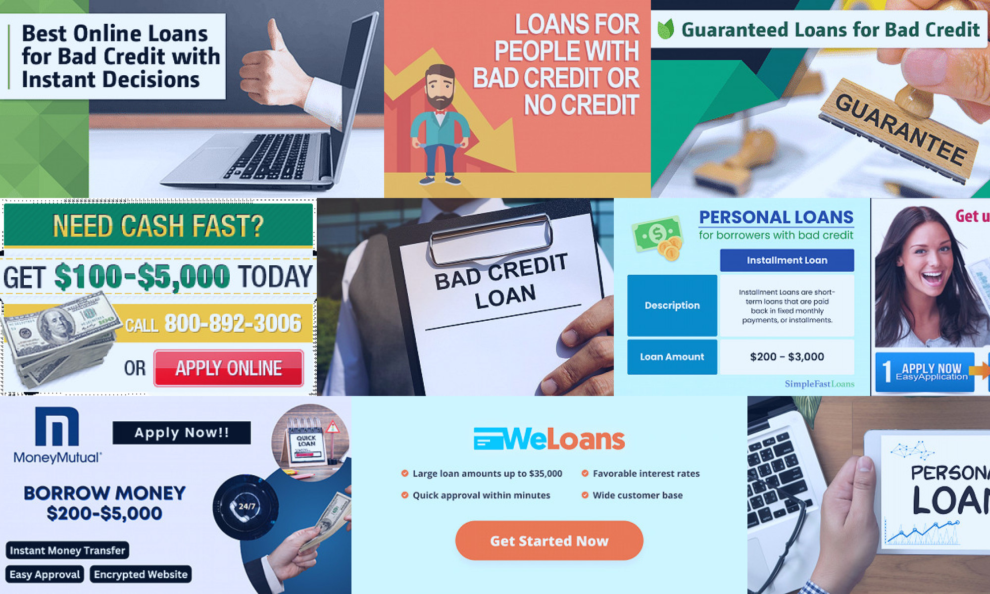 bad credit personal loans fast
