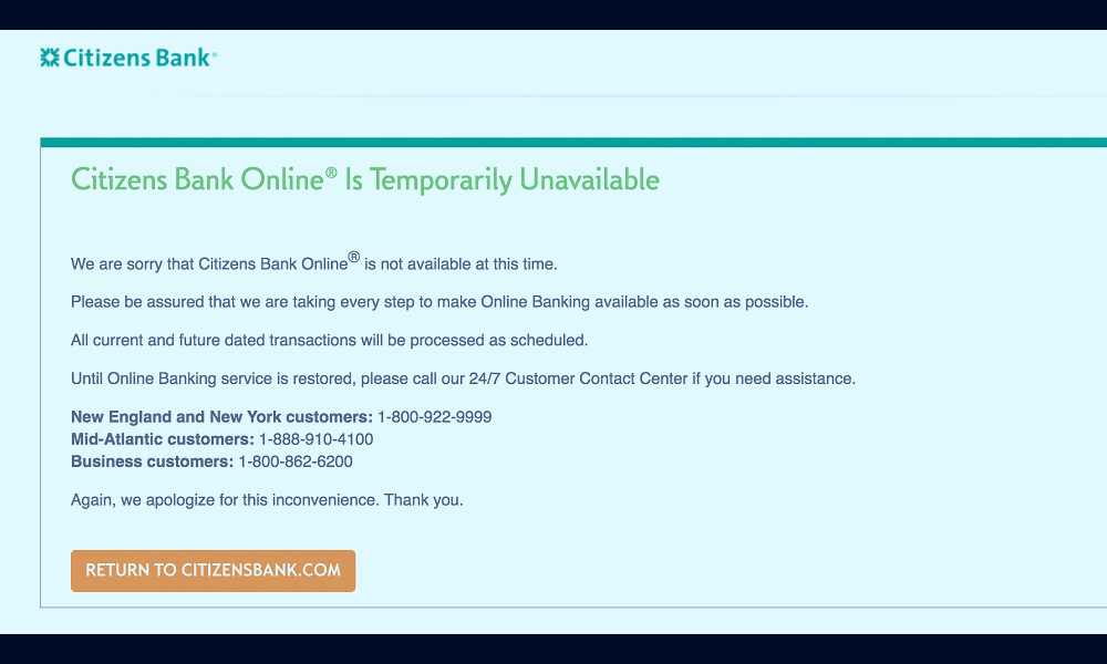 Mobile, online banking services restored for Citizens Bank customers after  technical issue – Boston 25 News