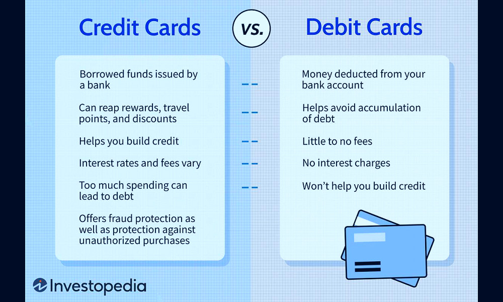 Credit Cards vs. Debit Cards: What's the Difference?