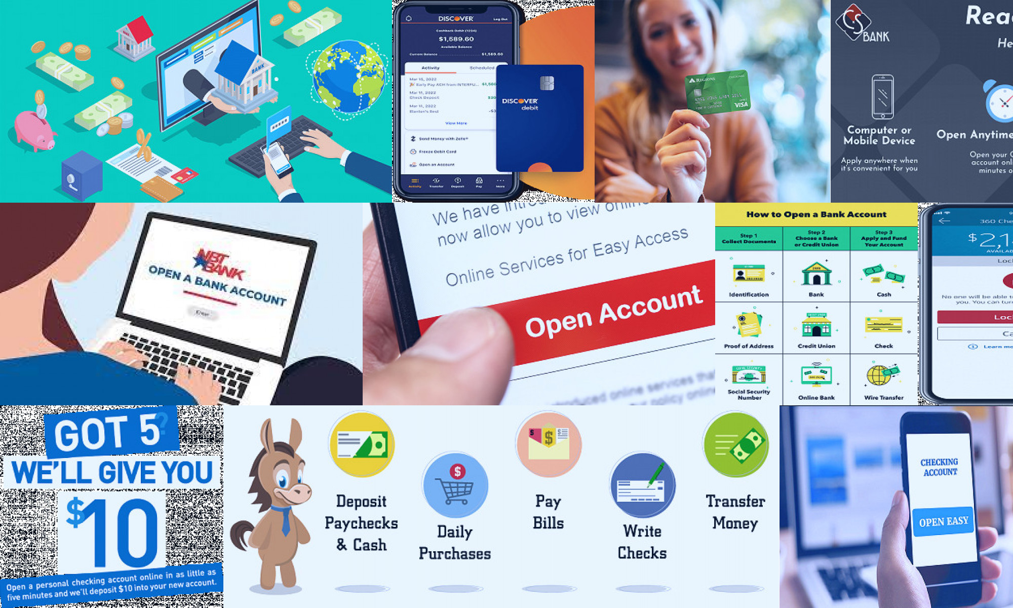 easy open checking account online