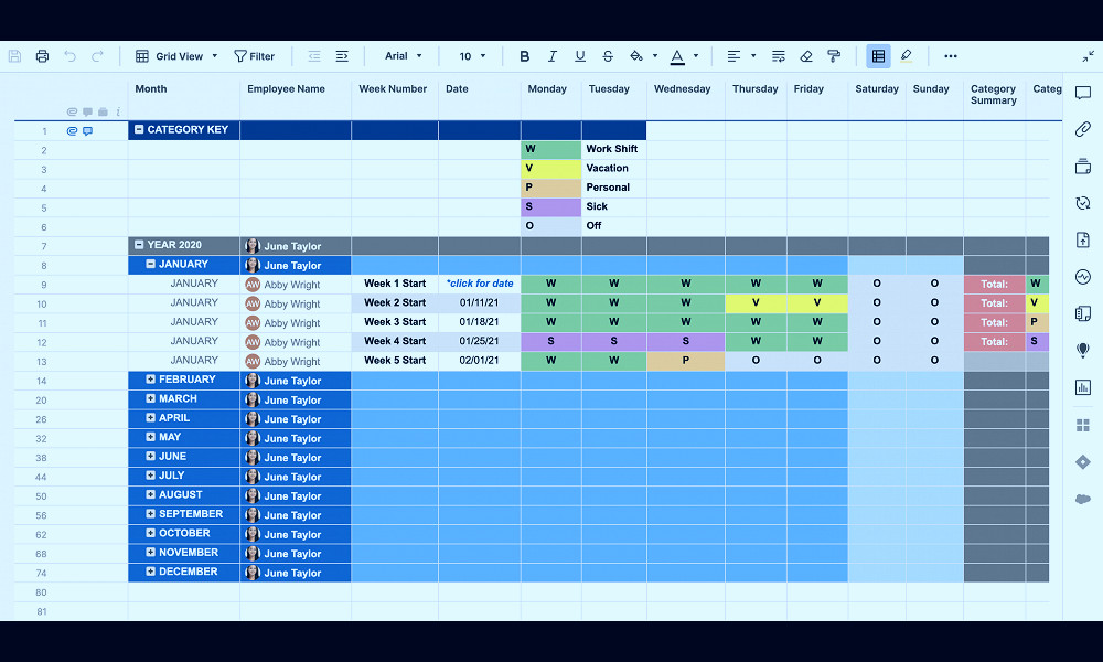 Employee Attendance Tracker Template | Smartsheet