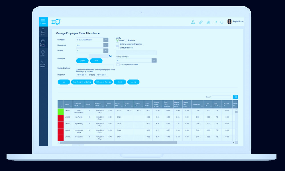 Time Attendance System Mobile Attendance Tracking | HRiQ HRMS