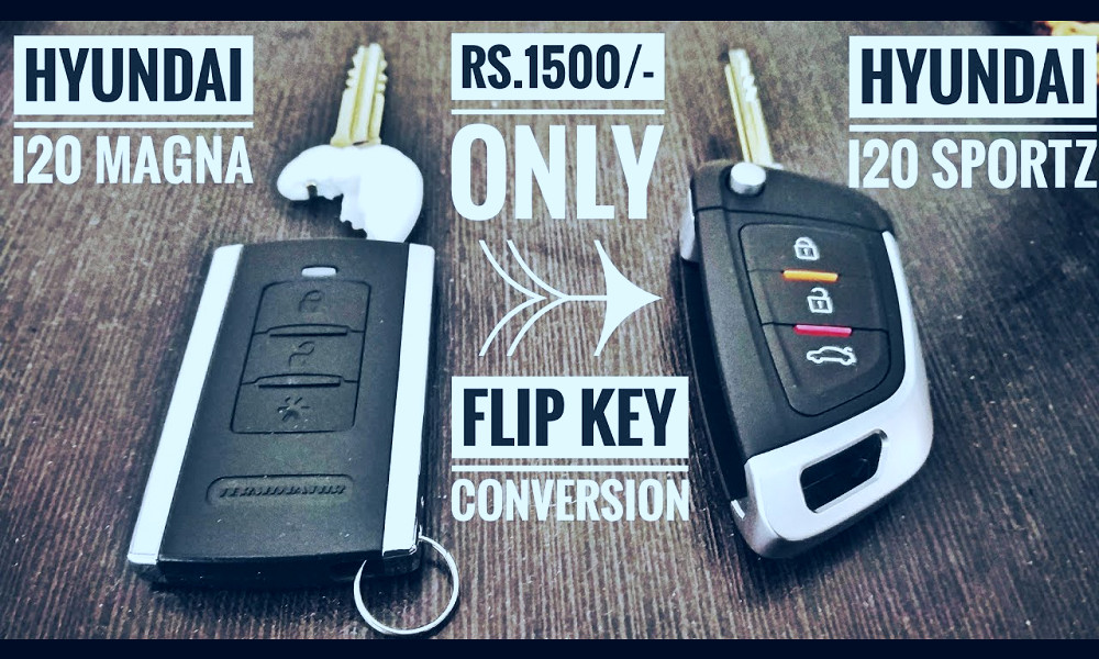 How to convert normal key to flipkey | Hyundai i20 - YouTube