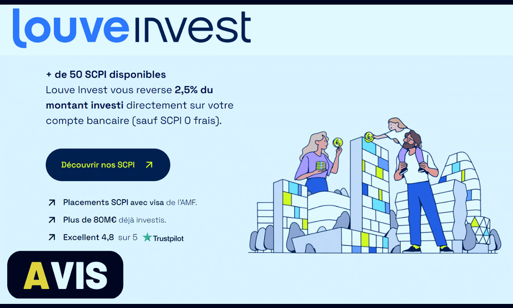 LOUVE INVEST Les Meilleures SCPI - 75€ offerts +2,5% cashback