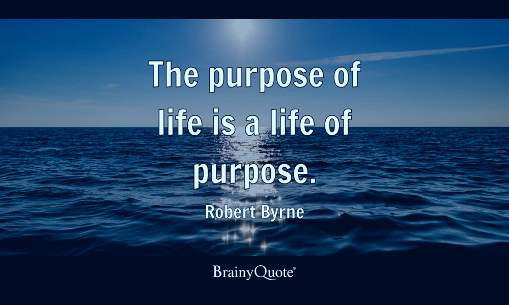 Robert Byrne - The purpose of life is a life of purpose.