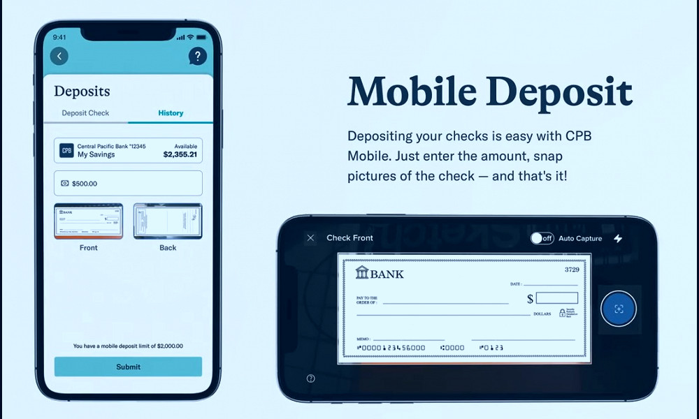 Mobile Check Deposit - Central Pacific Bank
