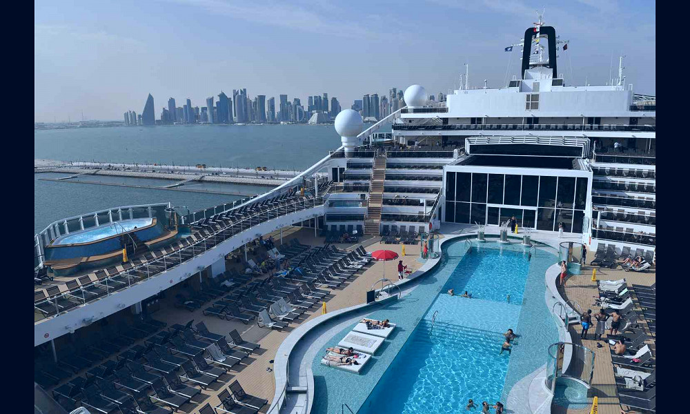 This Brand-new Cruise Ship Has the Largest Dry Slide at Sea, a Gin Bar, and  14 Hot Tubs — and It Started Sailing Today