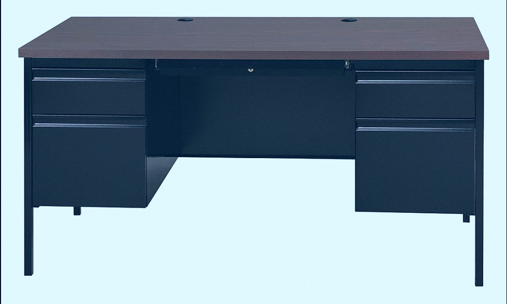 HIRSH, Pedestal Desks Series, 60 in Overall Wd, Office Desk - 454Z56|20446  - Grainger