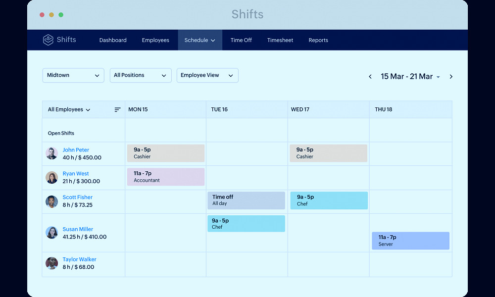 Employee Scheduling and Time Tracking Software | Zoho Shifts