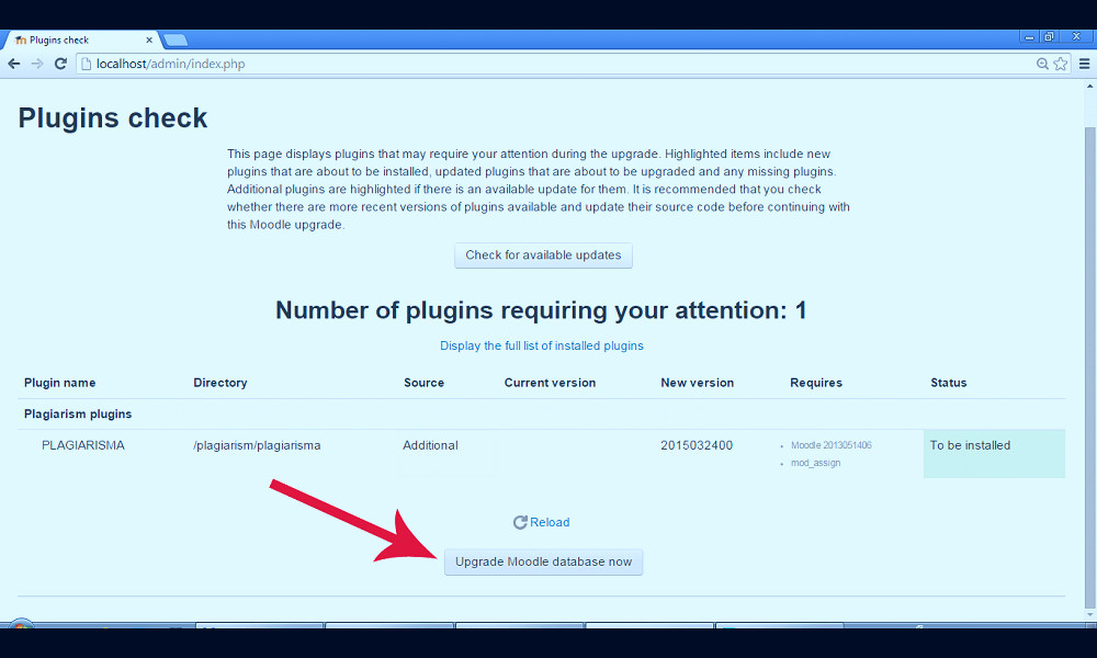 Moodle 2 plugin for EDU plagiarism detection by Plagiarisma
