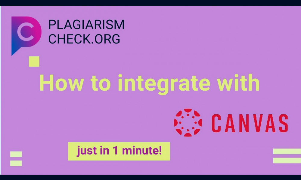 How to integrate PlagiarismCheck with Canvas LMS [a plagiarism checker for  teachers] - YouTube
