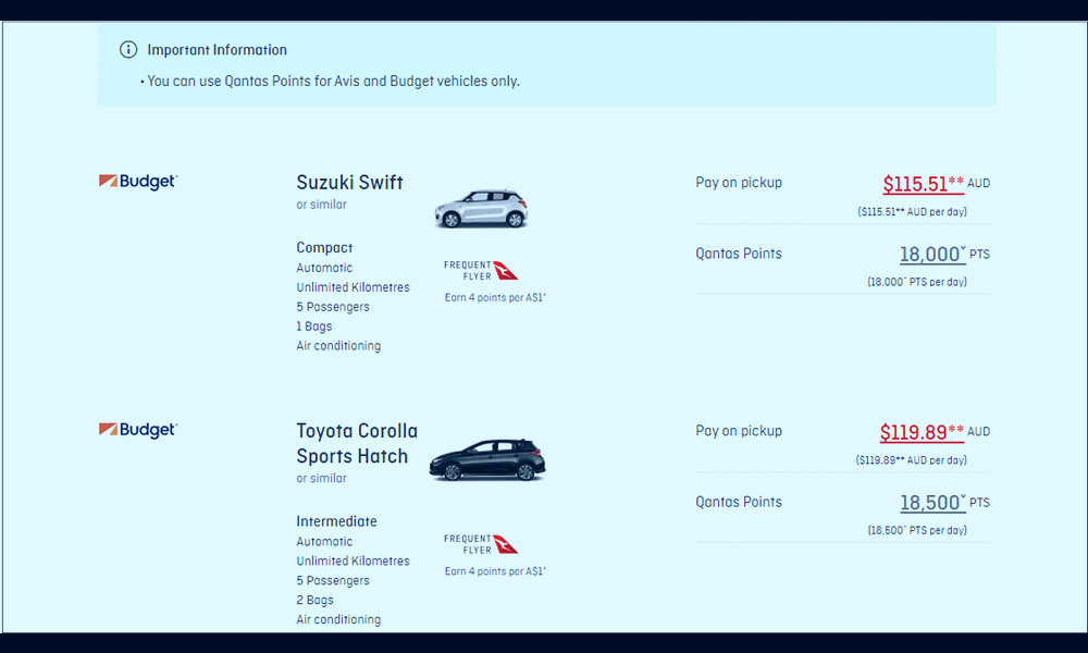 How to earn Qantas Points on car hire bookings - Point Hacks