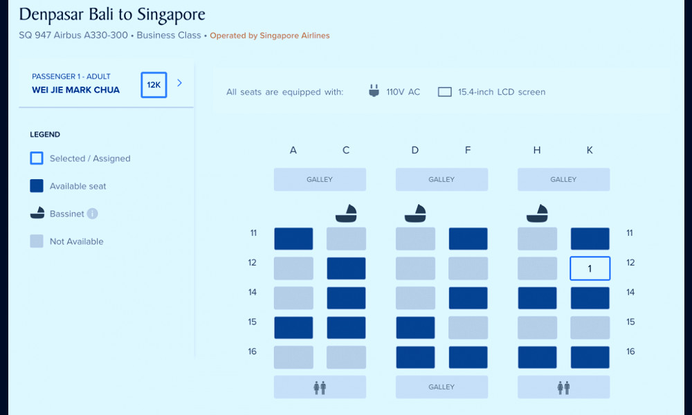 Singapore Airlines' Seat Selection and Booking Management gets a Refreshed  Look — The Shutterwhale
