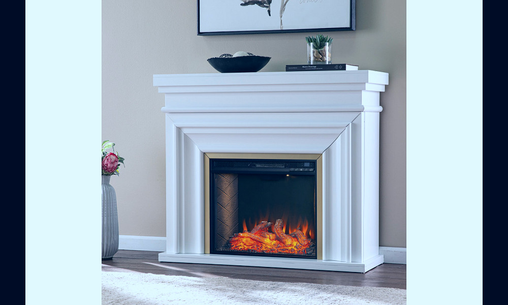 Southern Enterprises Morine Smart Electric Fireplace - White | Ashley
