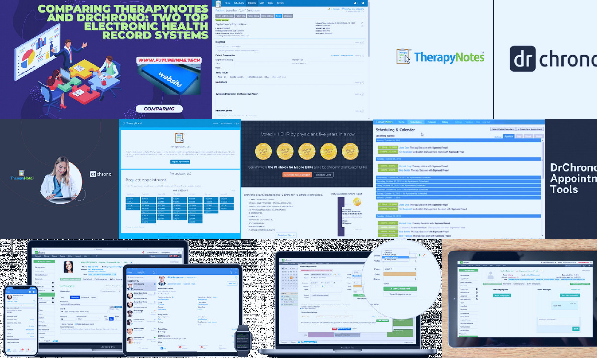 therapynotes vs drchrono electronic billing ehr software online