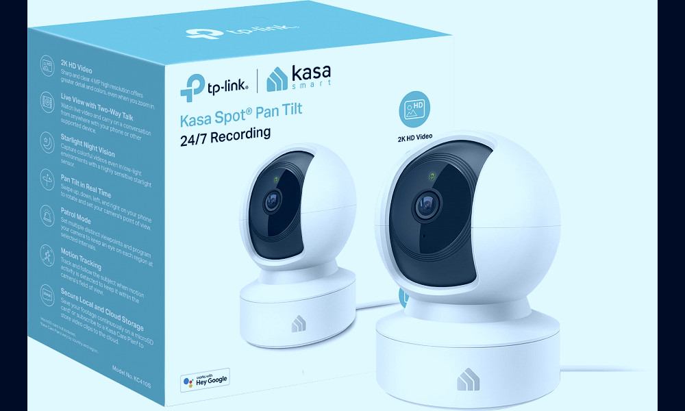 TP-Link Kasa Smart 2K HD Pan Tilt Home Security Camera, Motion Detection,  Two-Way Audio, Night Vision, SD Card Storage Black/White KC411S - Best Buy