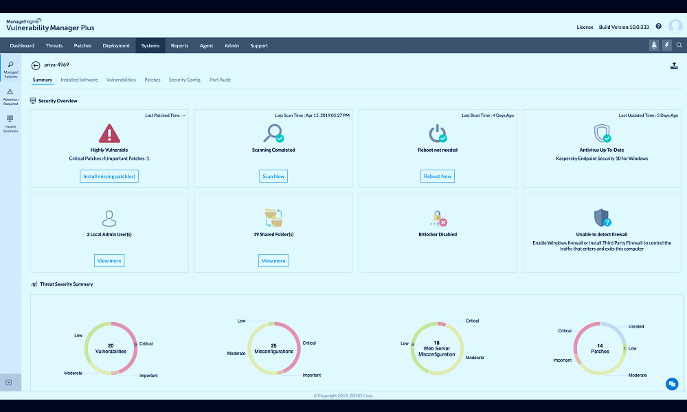 ManageEngine Vulnerability Manager Plus Software - 2023 Reviews, Pricing &  Demo