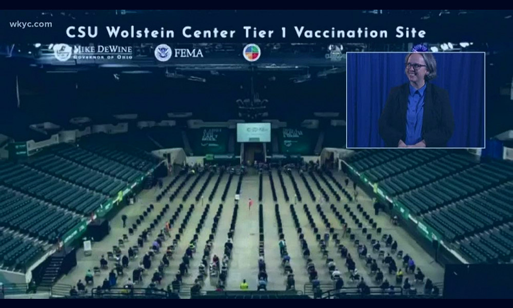 Time-lapse video shows progress of Wolstein Center COVID-19 vaccinations -  YouTube