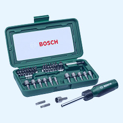 Amazon.com: Bosch 2607019504 Screwdriver set (46 Piece), Assorted color :  Tools & Home Improvement