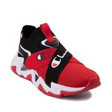 Mens Champion Hyper Cross Low Athletic Shoe - Black / Red | Journeys