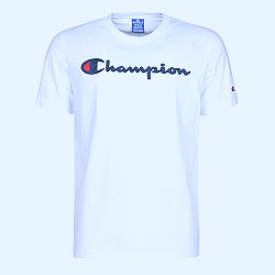 Champion 214194 White - Free delivery | Spartoo NET ! - Clothing  short-sleeved t-shirts Men USD/$33.60