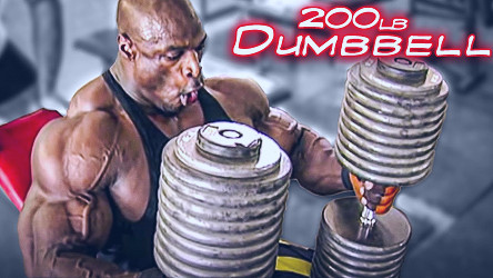 RONNIE COLEMAN 200lb Dumbbell Press | CHEST DAY - YouTube