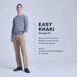 Dockers Men's Straight Fit Easy Khaki Pants, Cloud, 29W x 30L at Amazon  Men's Clothing store