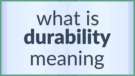 Durability | meaning of Durability - YouTube