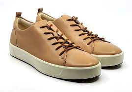 ECCO Soft 8 Leather Walking Shoes Casual Sneakers Size 9-9.5 Latte/Beige |  eBay