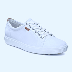 ECCO Women's Soft 7 Sneaker White Leather | Laurie's Shoes