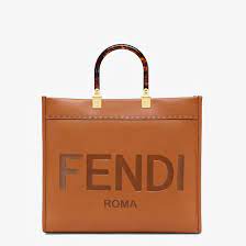 Fendi Sunshine Medium - Brown leather shopper | Fendi