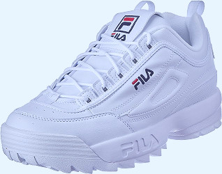 Amazon.com | Fila Men's Disruptor II No-Sew Sneakers White/Navy/Red 11.5 |  Fashion Sneakers