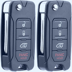 Amazon.com: KeylessOption Keyless Entry Remote Control Car Flip Key Blade  Fob Uncut Blank Chip Replacement (Pack of 2) : Automotive