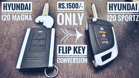 How to convert normal key to flipkey | Hyundai i20 - YouTube