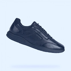 Geox® SPHERICA EC2: Men's Black Leather Shoes | FW22 Geox®