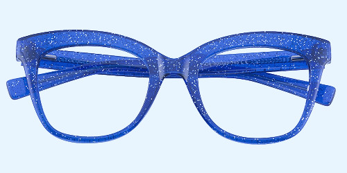 Lee Cat Eye Blue Full-Frame TR90 Eyeglasses | GlassesShop