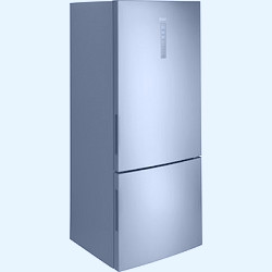Haier 15-cu ft Bottom-Freezer Refrigerator (Stainless Steel) ENERGY STAR in  the Bottom-Freezer Refrigerators department at Lowes.com