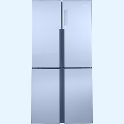 Haier 16.8 Cu. Ft. 4-Door French Door Counter Depth Refrigerator with LED  Lighting Stainless Steel QHE16HYPFS - Best Buy