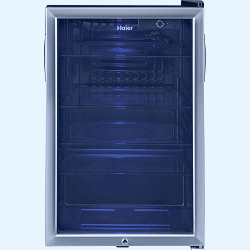 Haier 20.5 in. 150 (12 oz.) Can Beverage Cooler HEBF100BXS - The Home Depot