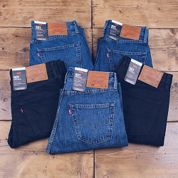 NEW Levis Lot 501 Jeans Big E Premium Blue Black Denim Genuine Straight  BNWT | eBay