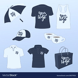 Corporate company merchandise design set Vector Image