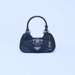 Black Prada Moon Re-Nylon and leather bag | Prada