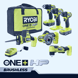 18V ONE+ HP Compact Brushless 6-Tool Combo Kit - RYOBI Tools