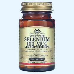Selenium, Yeast-Free, 100 mcg, 100 Tablets