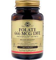 Solgar Folate 666 MCG DFE -- 400 mcg - 100 Tablets - Vitacost
