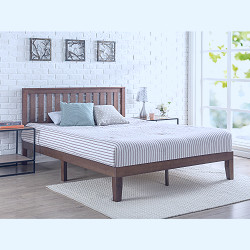 Priage by Zinus Antique Espresso Solid Wood Platform Bed - On Sale - -  16121838