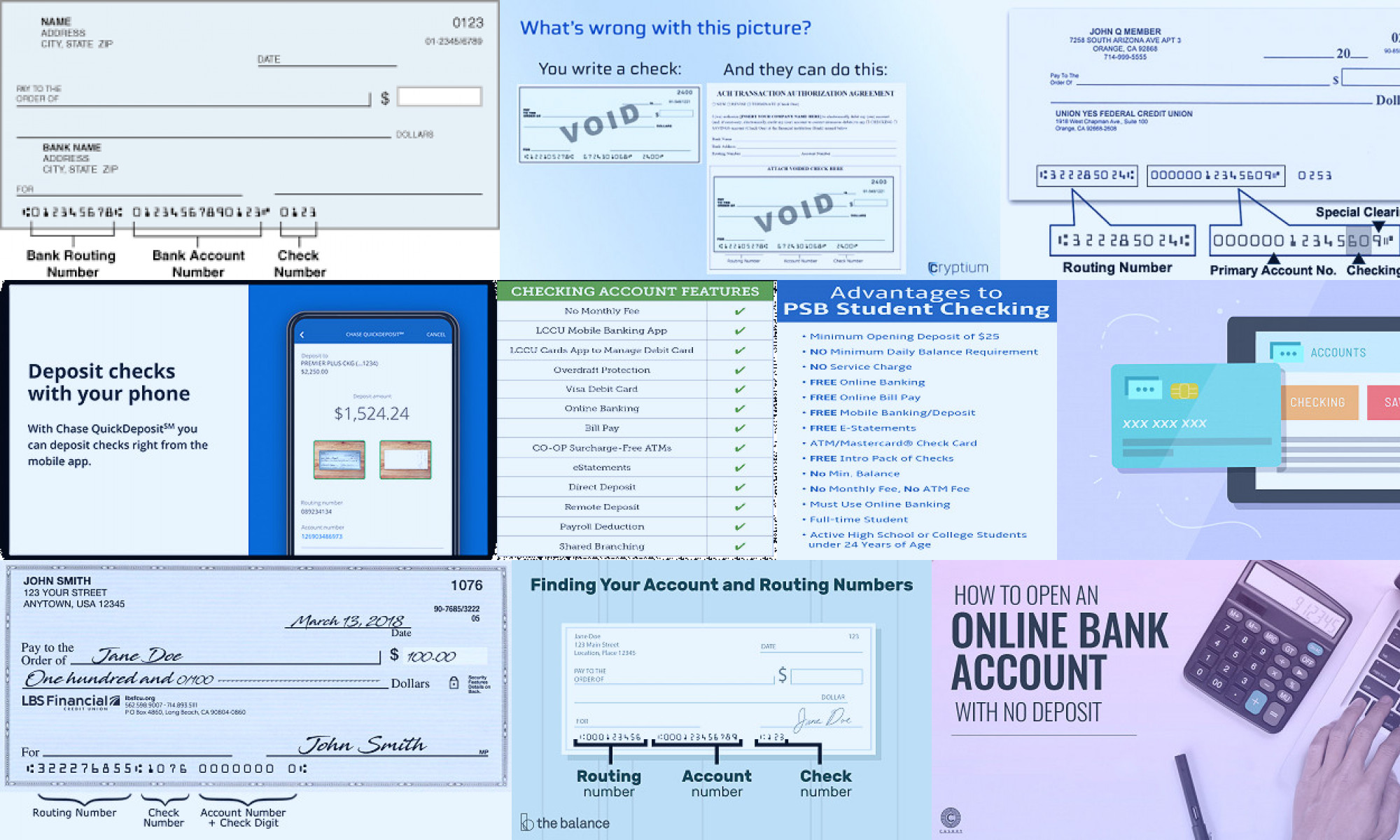 checking account no deposit