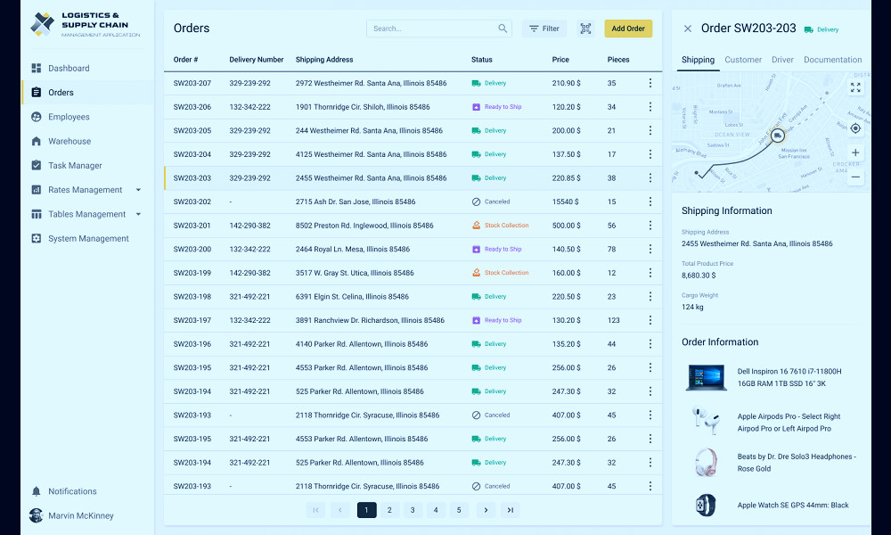 Logistics and Supply Chain Management Application - XB Software